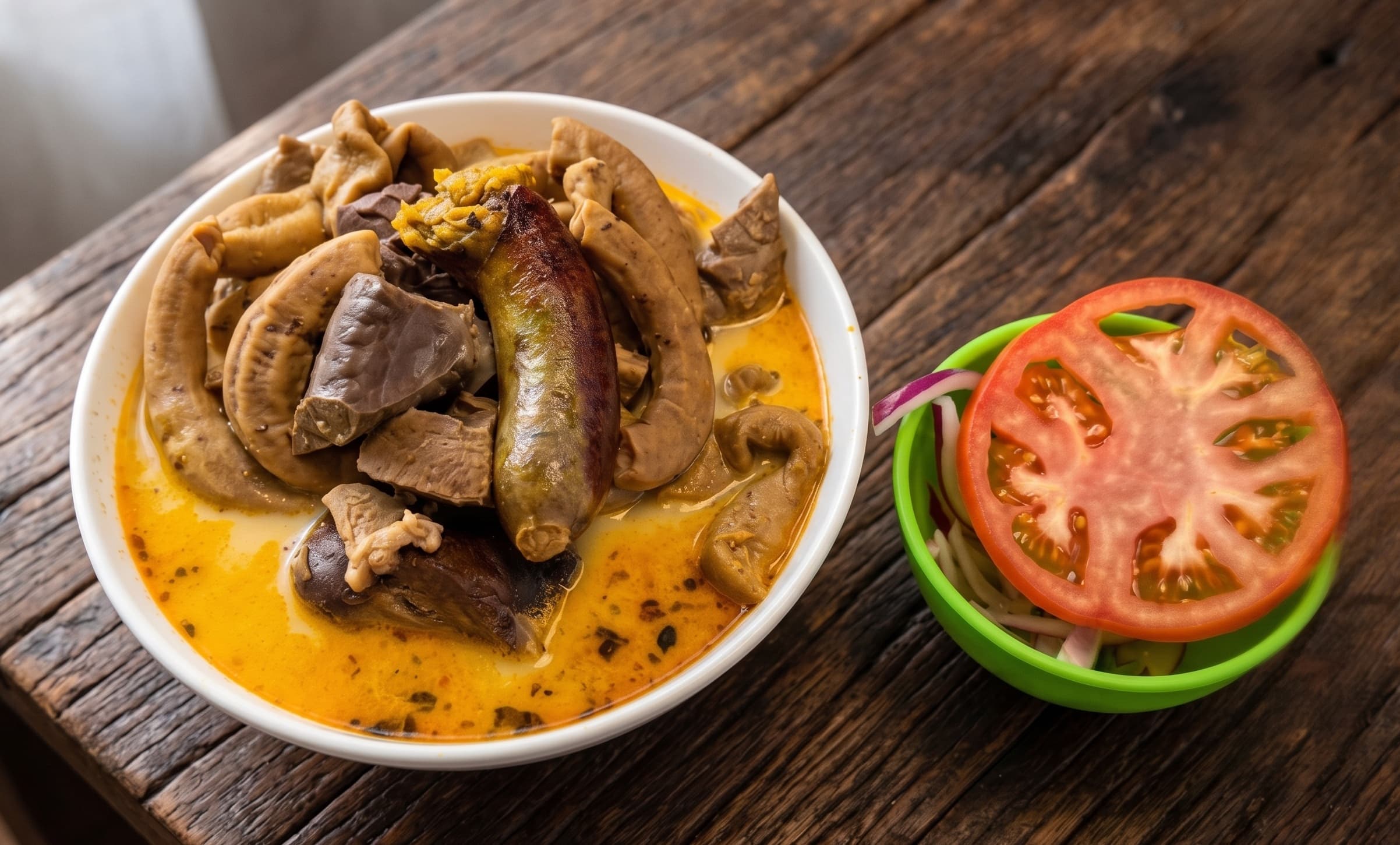 Menudo con morcilla de dulce