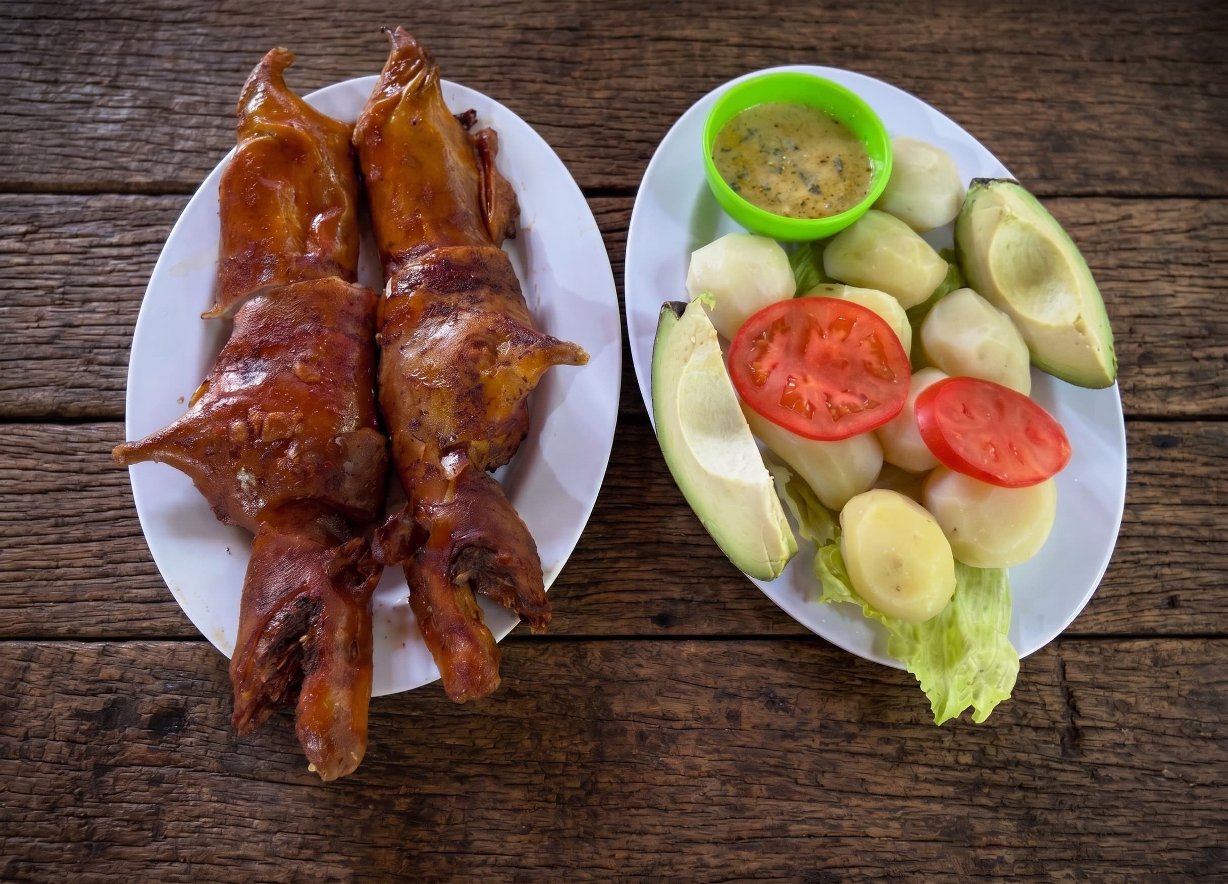 Cuy entero asado